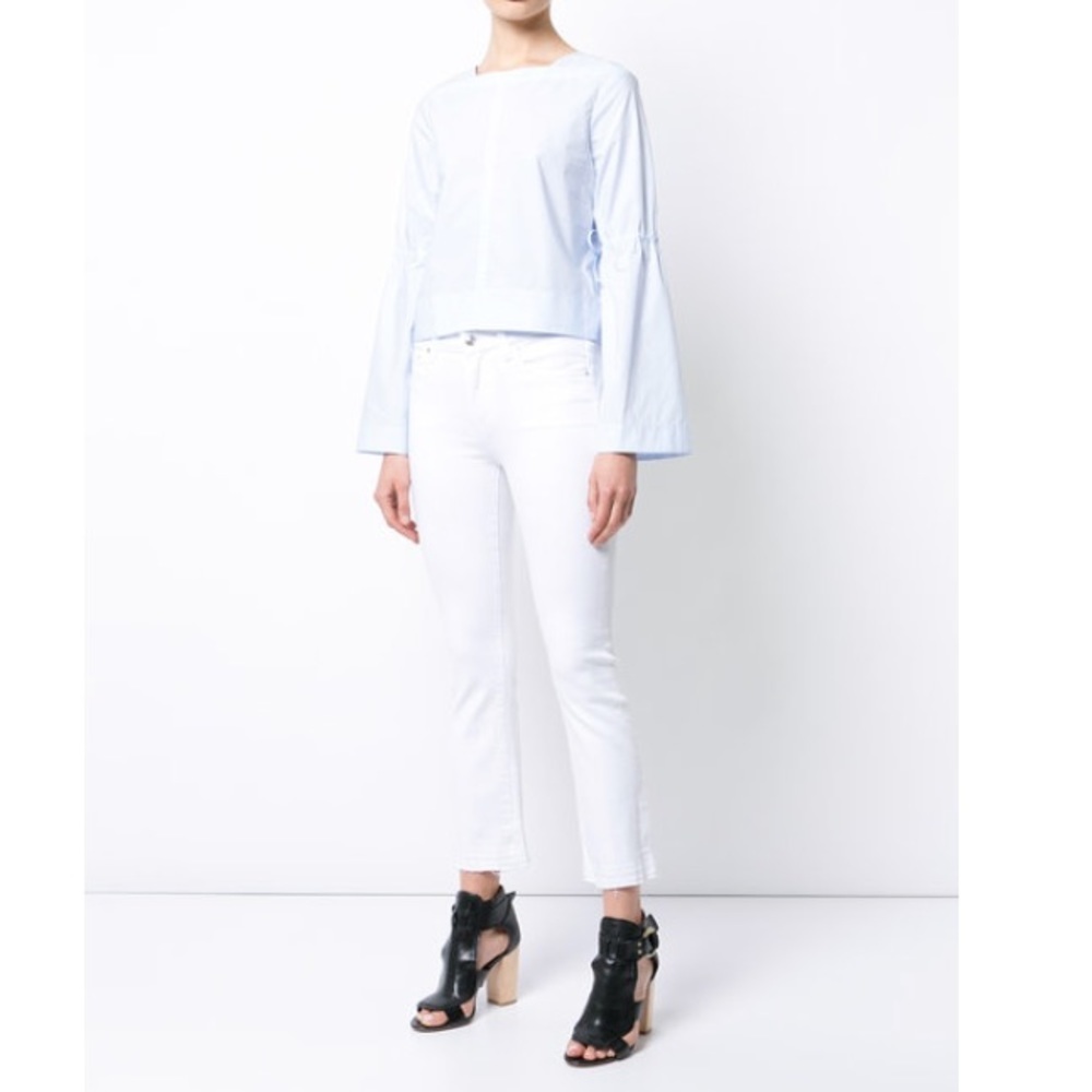 NEW • Derek Lam • Boxy Top Bell Sleeves Gingham 8